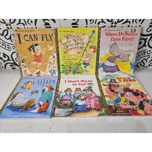 Lot of 6 Vintage DISNEY LITTLE GOLDEN BOOKS Classic Stories I can Fly I'm Not Sl